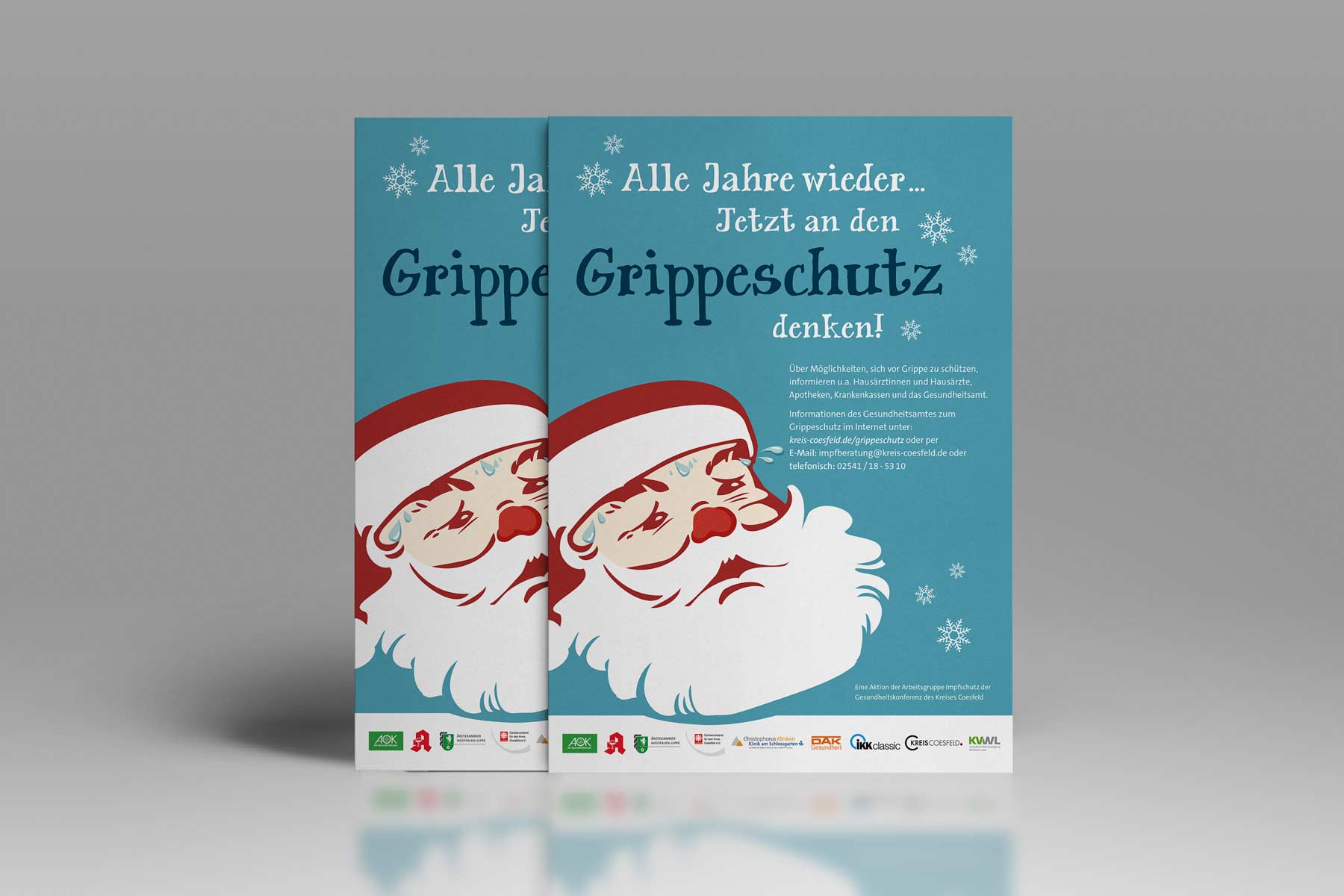 Grippeschutz Kampagne Info-Postkarten
